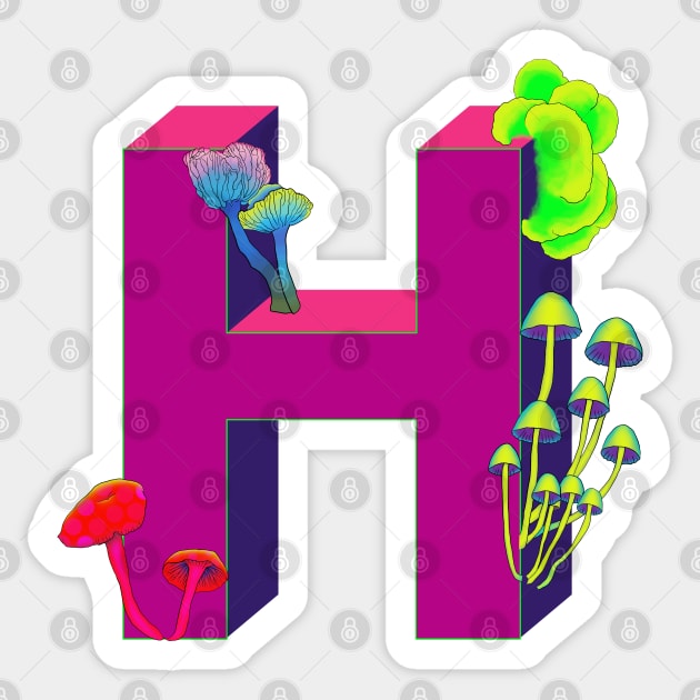 Monogram H neon Sticker by eveline